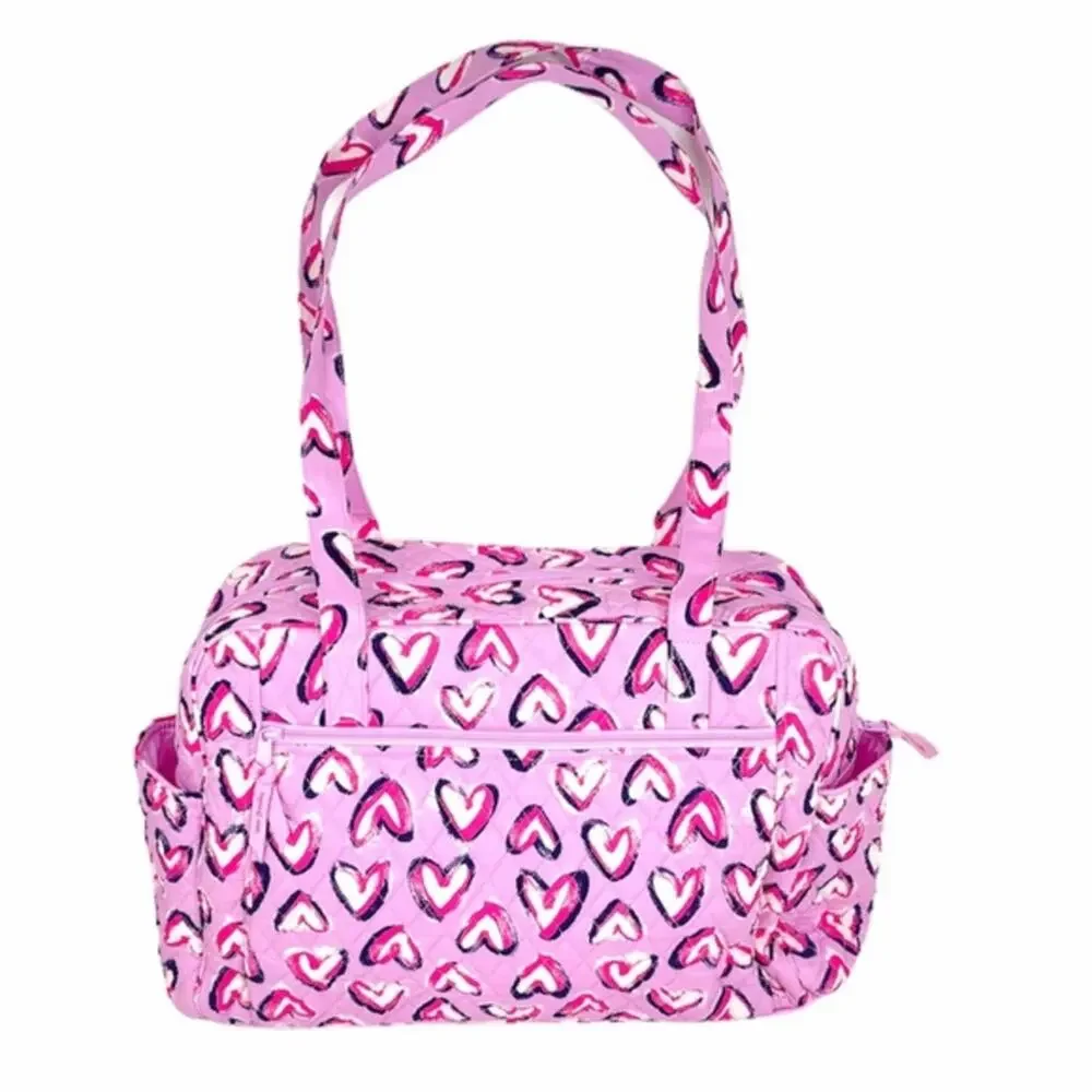 Vera Bradley Baby Diaper Bag Hearts Iced Pink Purple